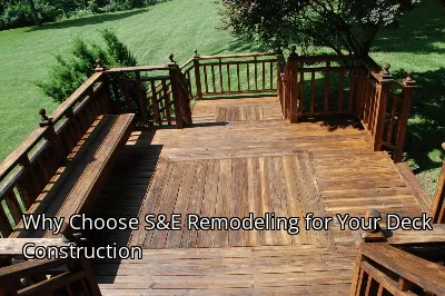 Why Choose S&E Remodeling for Your Deck Construction Why Choose S&E Remodeling for Your Deck Construction