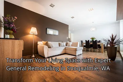 Transform Your Living Space with Expert General Remodeling in Snoqualmie, WA